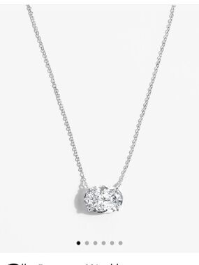 Melinda Maria Hello Gorgeous! Necklace - Silver/White Diamondettes